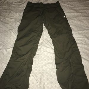 Olive green lululemon athletic sweatpants